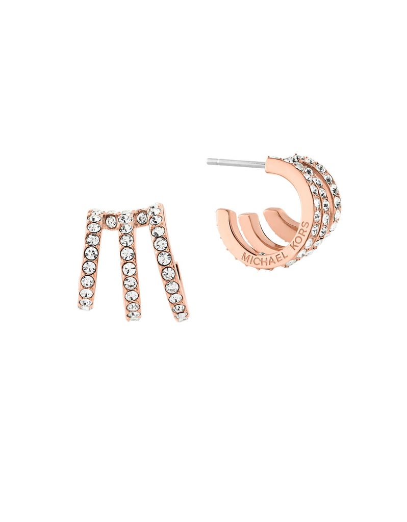 Michael Kors Modern Brilliance Cubic Zirconia Rose Goldtone Hoop Earrings ($75)