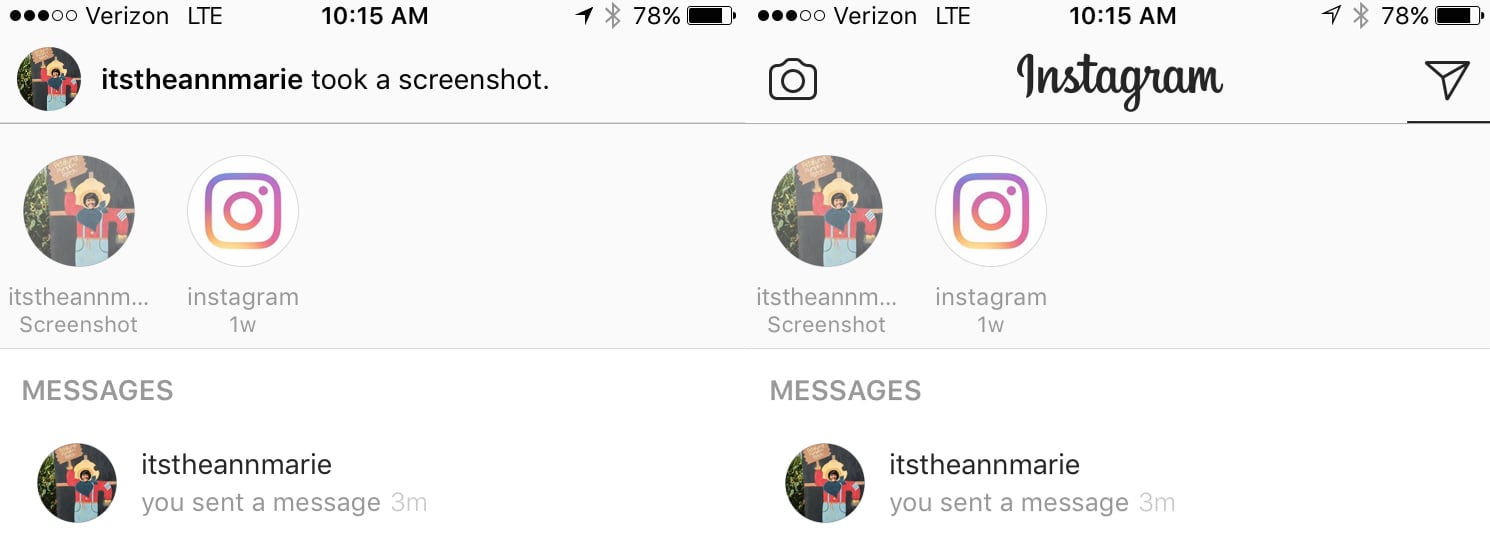 does instagram notify of screenshots