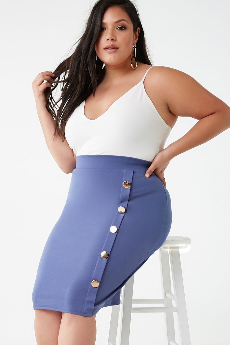 Forever 21 Button-Front Pencil Skirt