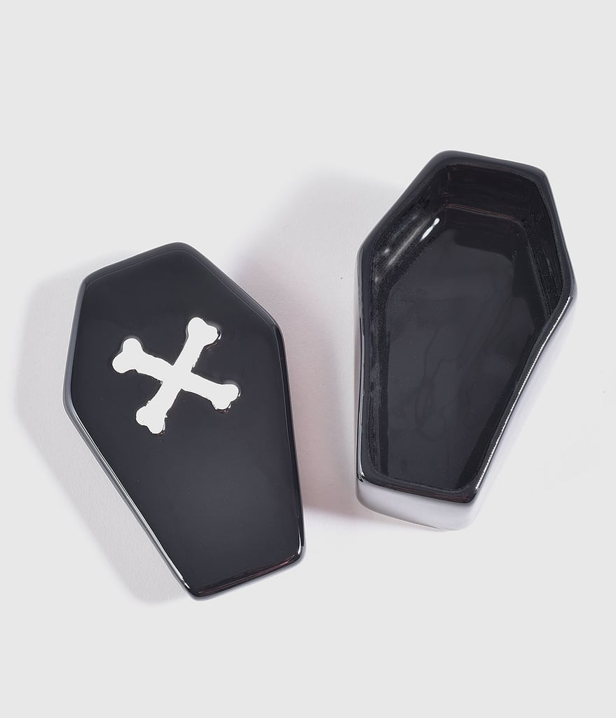 Sourpuss Black Ceramic Coffin Jewelry Box ($18)