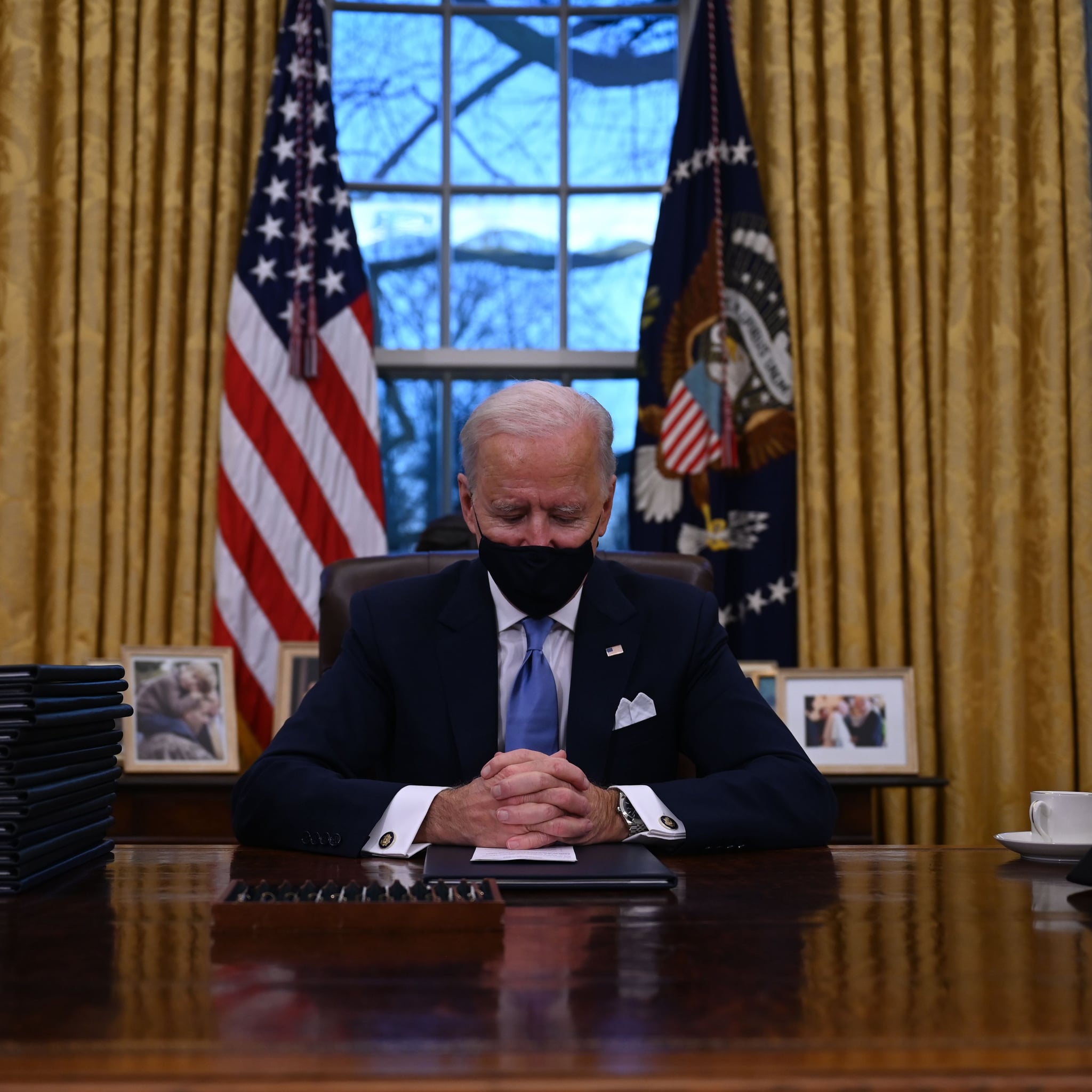 Take A Tour Of President Biden S Redesigned Oval Office Popsugar Home Queen victoria gifted this desk to rutherford the oval office has been updated to reflect the new administration's tenets and priorities. redesigned oval office