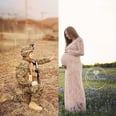 Deployed Dad Participates in Wife's Maternity Shoot in the Best Way