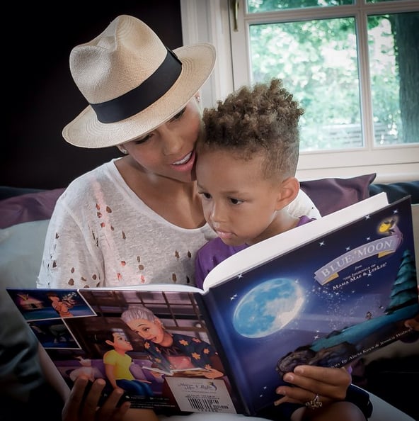 Alicia and Egypt had a mother-son reading date in November 2014.