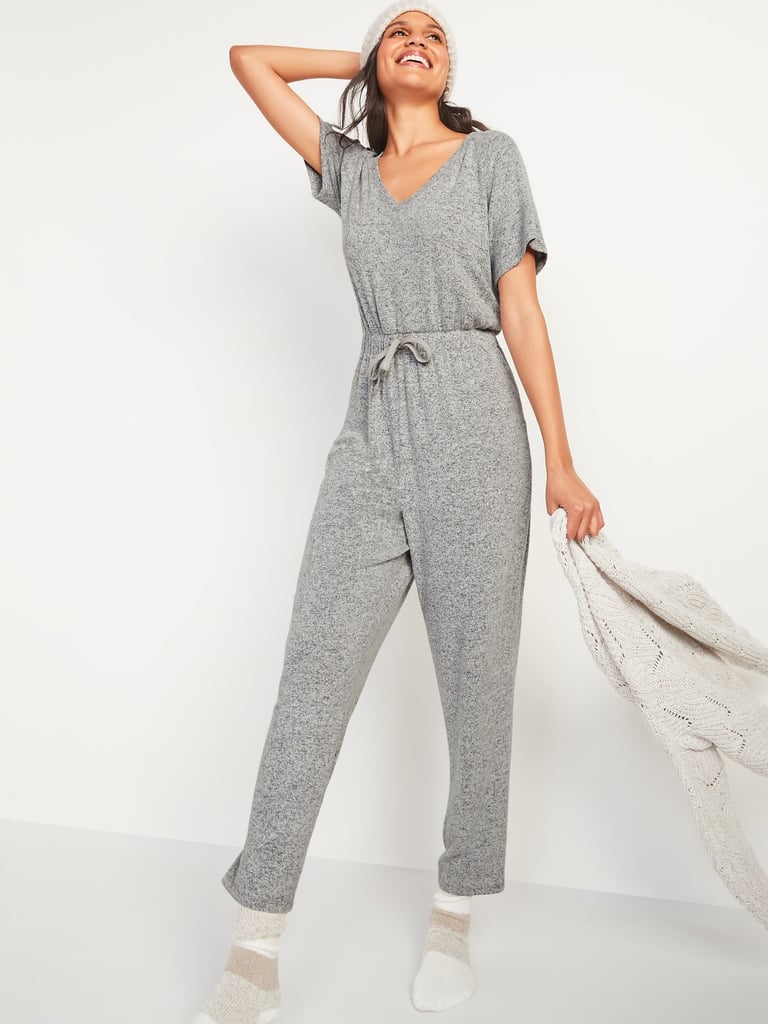 Old Navy Cosy Plush-Knit Tie-Waist Jumpsuit