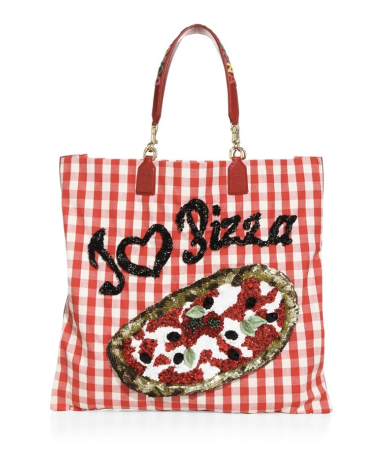 Dolce & Gabbana I Love Pizza Sequined Tote