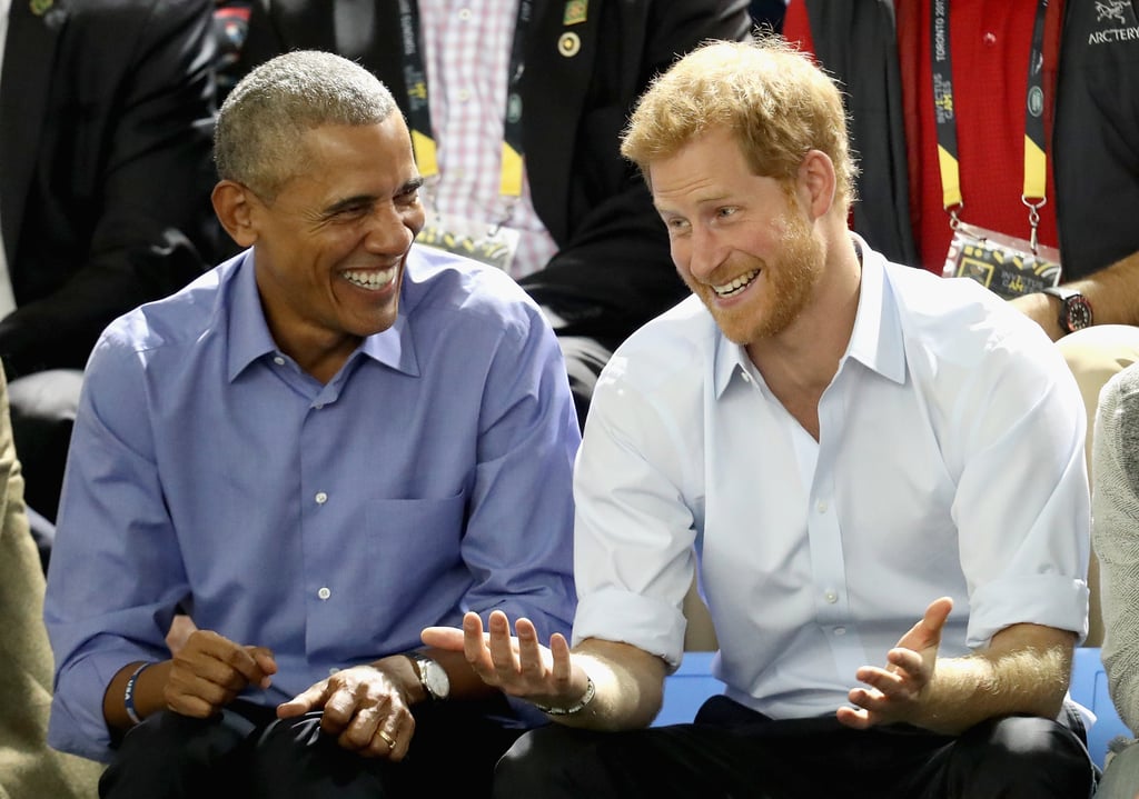 Barack Obama's friendship with the British royals first blossomed during his US presidency, and even though we love seeing him with Prince William and Kate Middleton, Barack seems to have formed a particularly special bond with Prince Harry. The two have hung out at a handful of official events in the past, and Harry has even gotten tight with Barack's wife, Michelle. Most recently, Barack and Harry were the two best friends that anyone could have when they attended a wheelchair basketball game during the Invictus Games in Canada. Listen, we're not trying to start any drama, but if we were Joe Biden, we'd be a little jealous.  

    Related:

            
            
                                    
                            

            Here&apos;s What Barack Obama Has Been Up to Since He Walked Out of the White House — and Our Lives