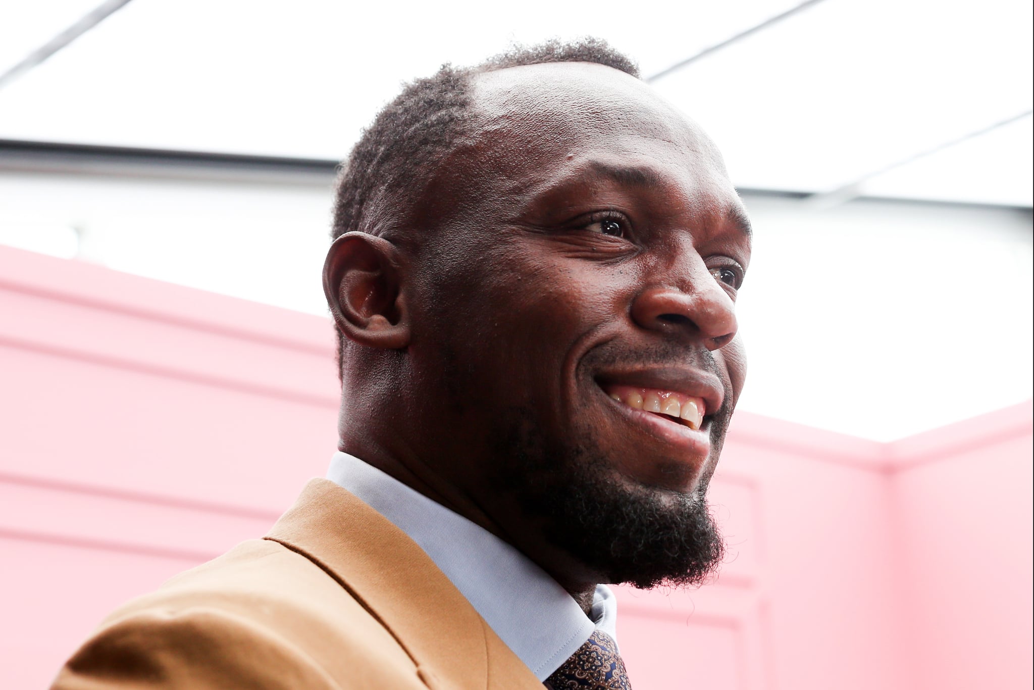 MELBOURNE, AUSTRALIA - NOVEMBER 07: Usain Bolt attends 2019 Oaks Cup Day at Flemington Racecourse on November 07, 2019 in Melbourne, Australia. (Photo by Asanka Ratnayake/Getty Images)