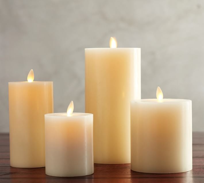 Great Decor Pieces: Pottery Barn Premium Flameless Wax Pillar Candles