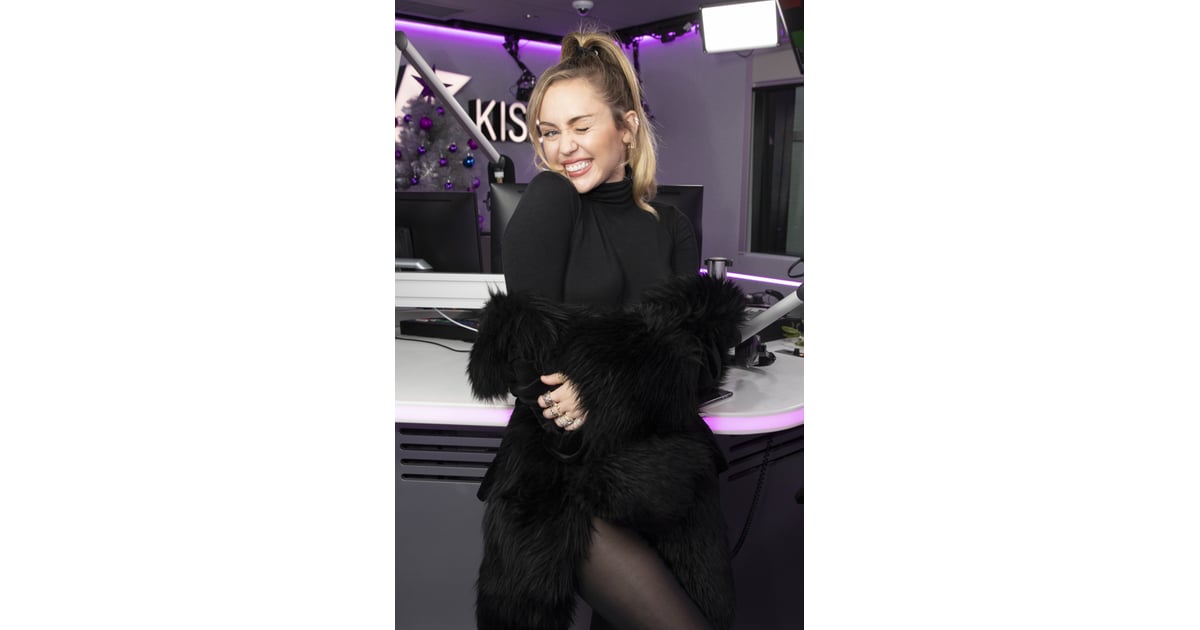 Miley Cyrus Leather Skirt in London 2018 | POPSUGAR ...