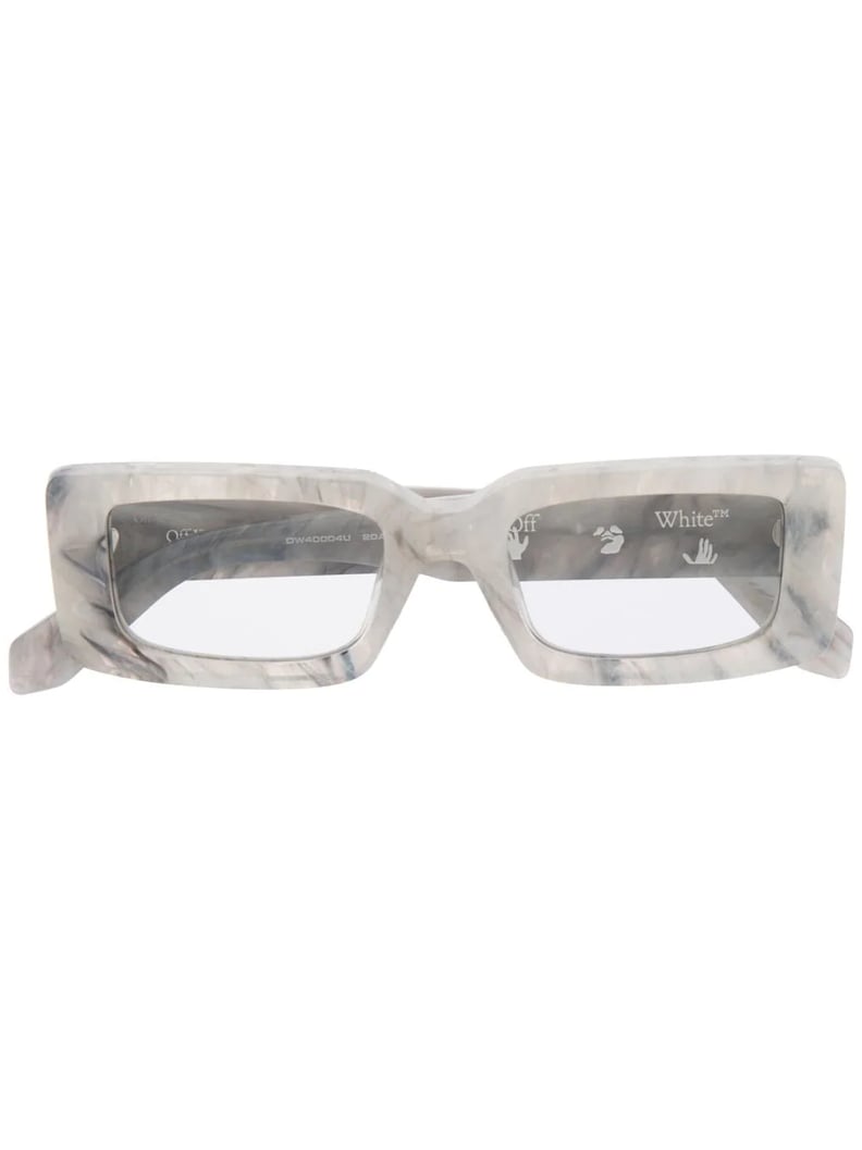 Off-White Arthur marble-effect Rectagular Sunglasses