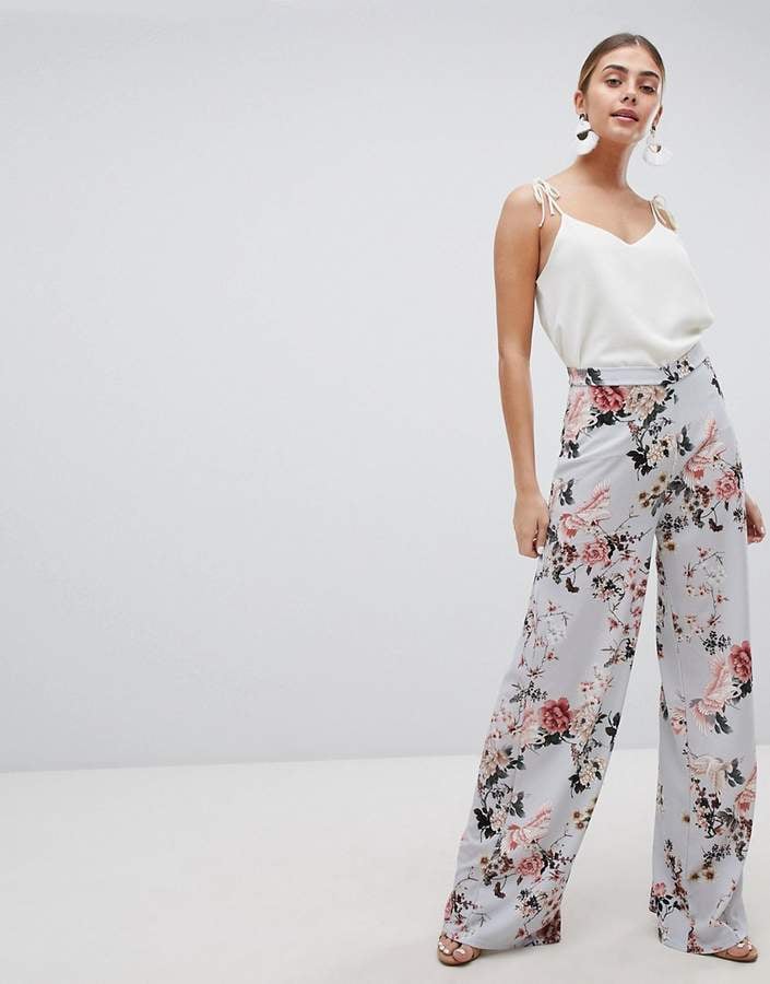 PrettyLittleThing Floral Wide-Leg Pants