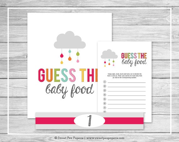 Rainbow Shower Baby Food Game