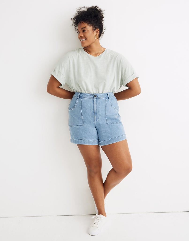 Madewell High-Rise Cuffed Denim Shorts in Light Indigo | Find the Best