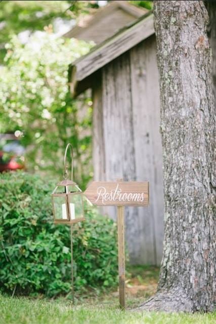 Stake wooden signs to mark key locations.