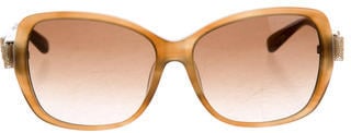 Salvatore Ferragamo Marbled Bow Sunglasses