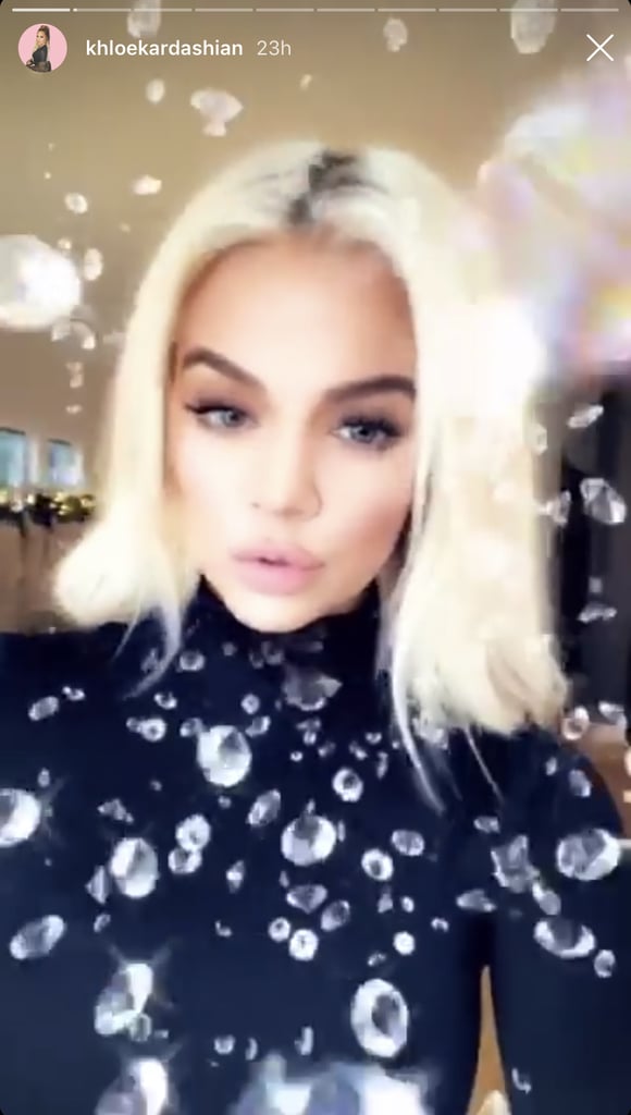 Khloé Kardashian Platinum Blonde Hair 2018