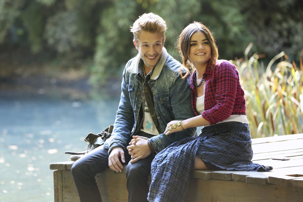 Aria and her new fling are all smiles.
Source: ABC Family