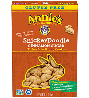 Annie's Snickerdoodle Cinnamon Sugar Gluten Free Bunny Cookies