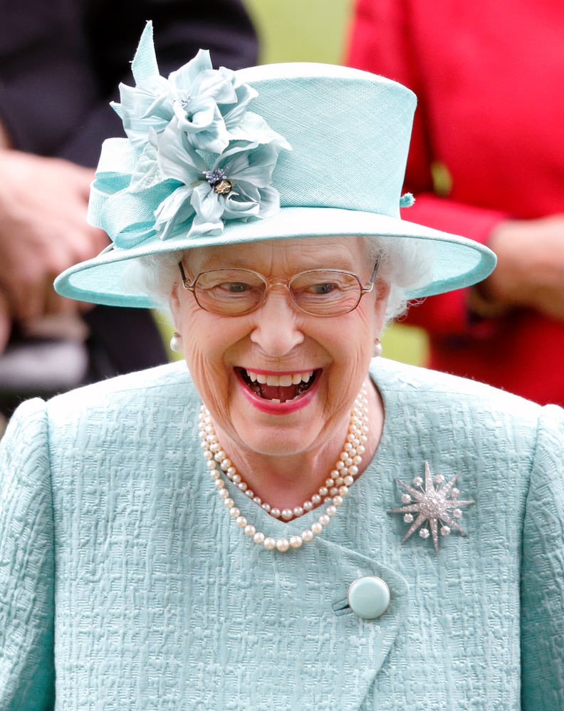 Queen Elizabeth II enjoys Royal Ascot in 2017.