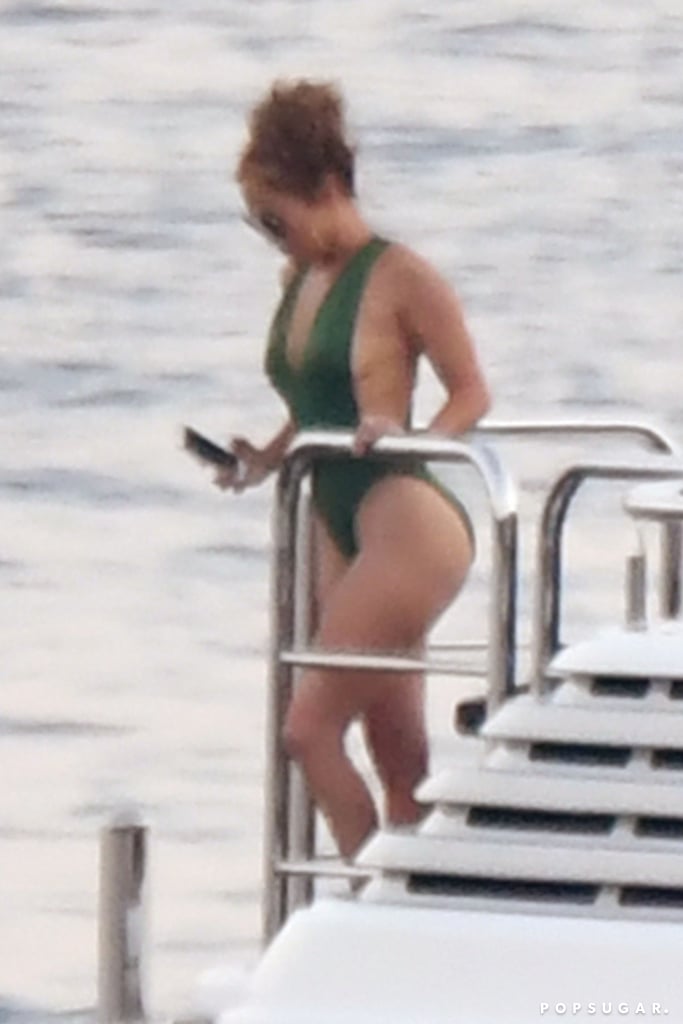 Jennifer Lopez and Alex Rodriguez on Yacht in Italy 2018