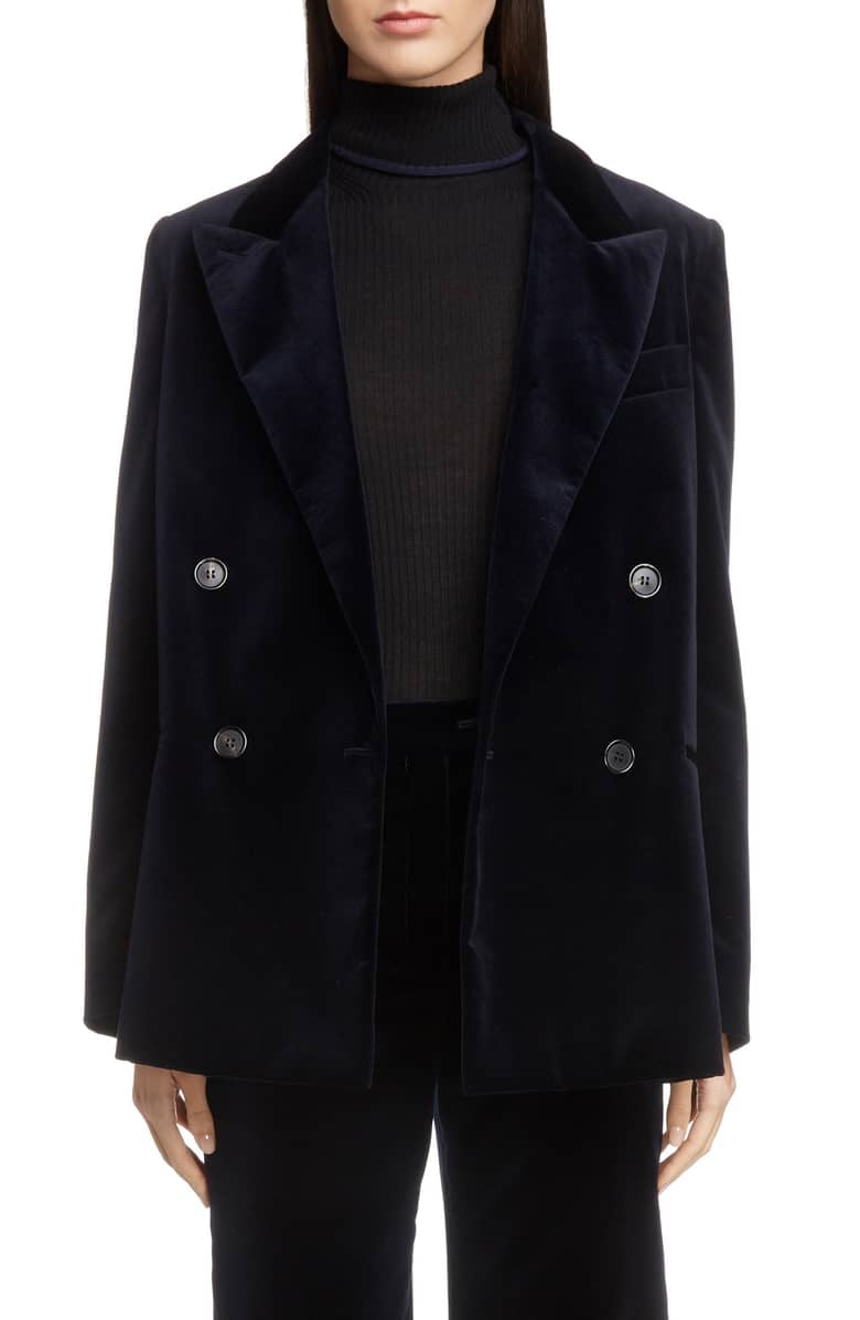 Acne Studios Double Breasted Velvet Jacket