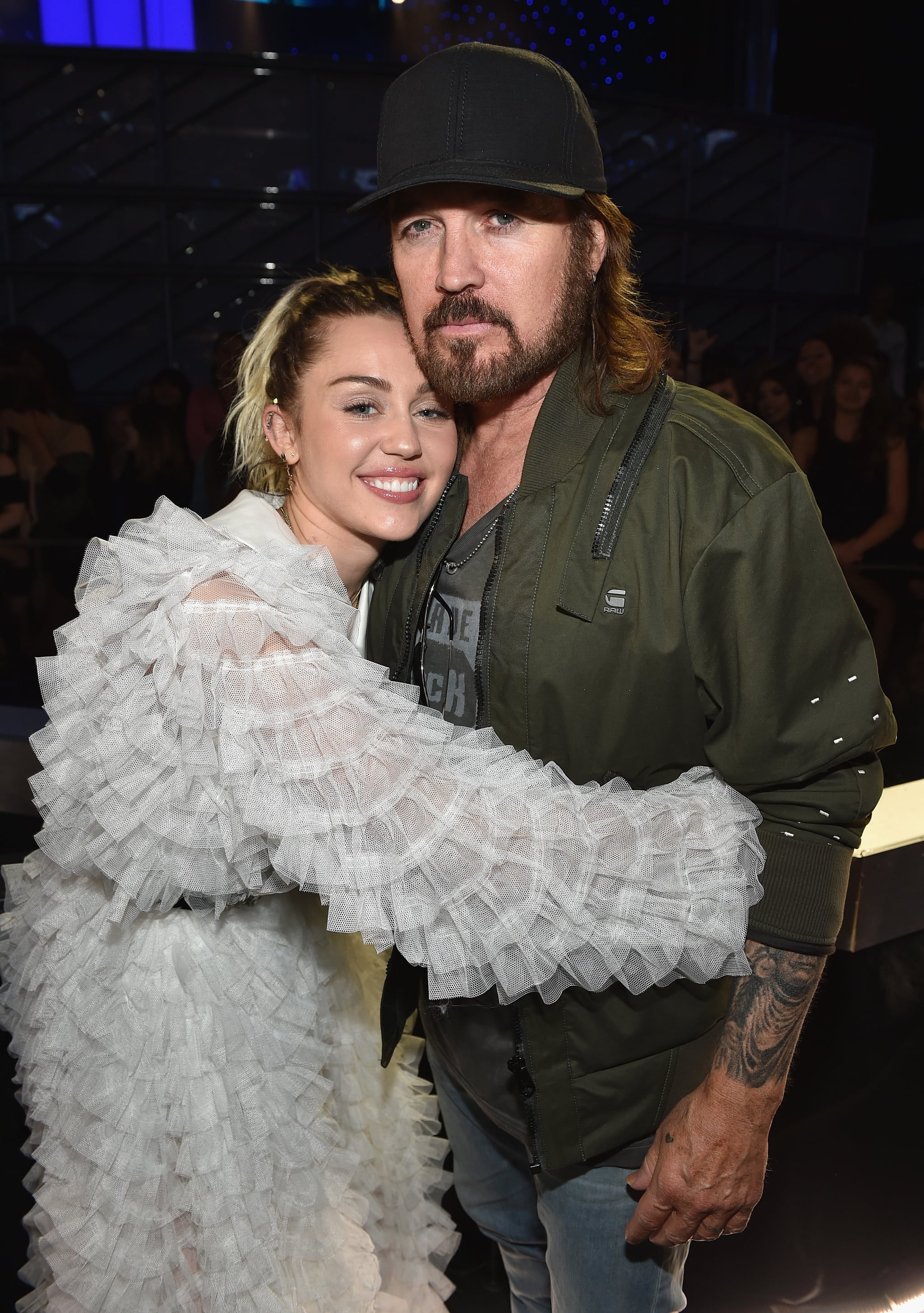 LAS VEGAS, NV - MAY 21:  Singers Miley Cyrus and Billy Ray Cyrus attend the 2017 Billboard Music Awards at T-Mobile Arena on May 21, 2017 in Las Vegas, Nevada.  (Photo by John Shearer/BBMA2017/Getty Images for dcp)