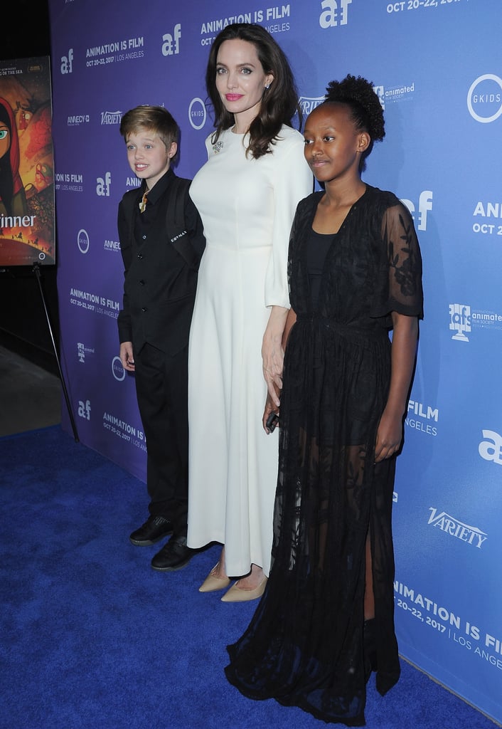 Angelina Jolie With Her Daughters on the Red Carpet 2017 | POPSUGAR