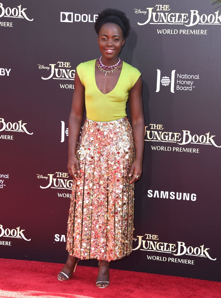 Lupita Nyong'o and Brother at The Jungle Book Premiere