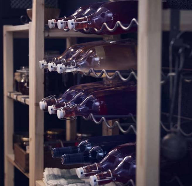 Ikea ivar wine shop rack hack