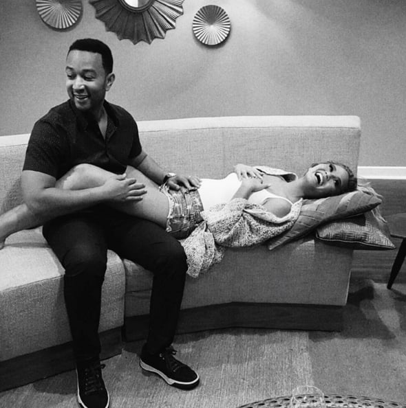 Chrissy Teigen Cutest Baby Bump Pictures