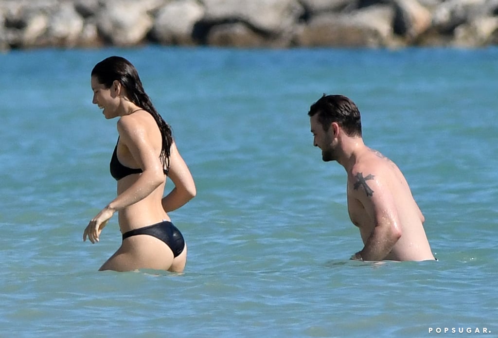 Justin Timberlake and Jessica Biel in the Caribbean 2016