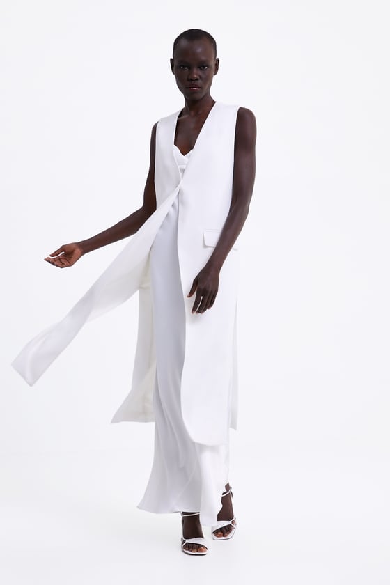 Zara Long Vest With Vents
