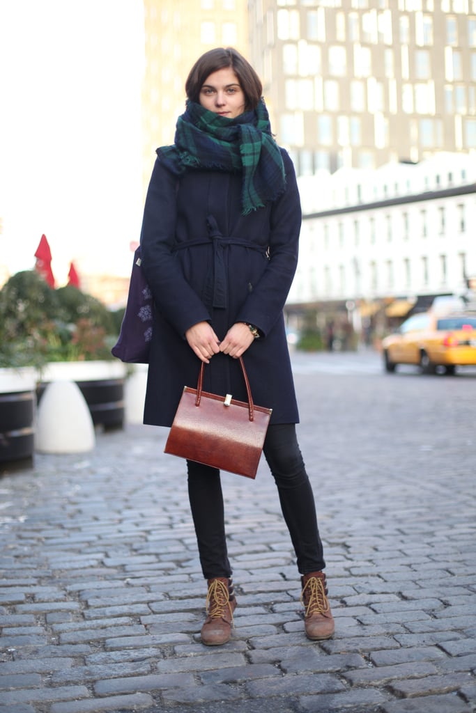 If you're prep through and through, you'll appreciate this checked scarf and structured satchel.
Source: Le 21ème | Adam Katz Sinding