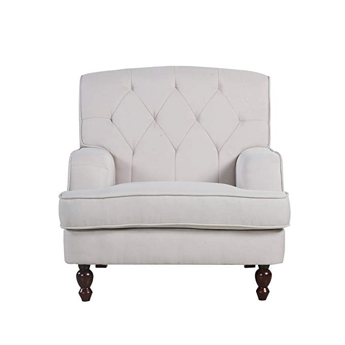 Modern Tufted Fabric Armchair