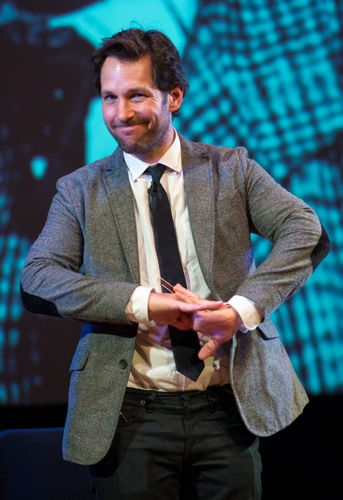 Paul Rudd struck a pose after a reading at the World Science Festival reception on Wednesday in NYC.