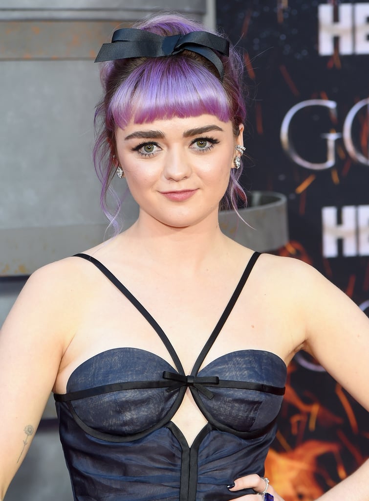 Maisie Williams With Purple Hair April 2019