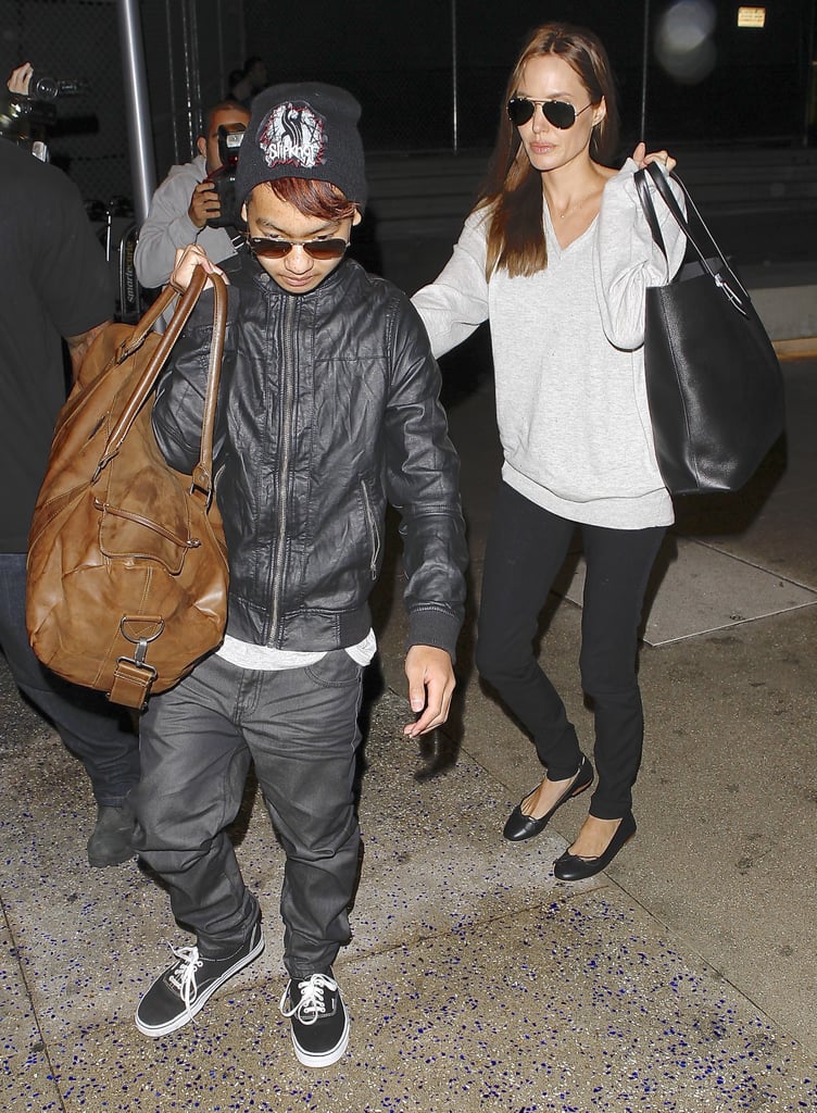 Angelina and Maddox left LA on Friday.