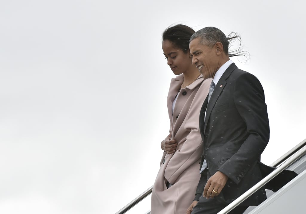 Malia Obama's Pink Coat April 2016