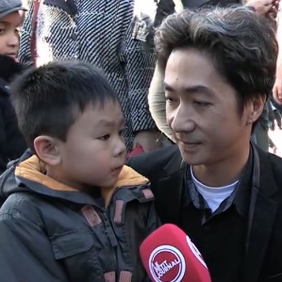 French Father Comforts Son During Interview About Paris