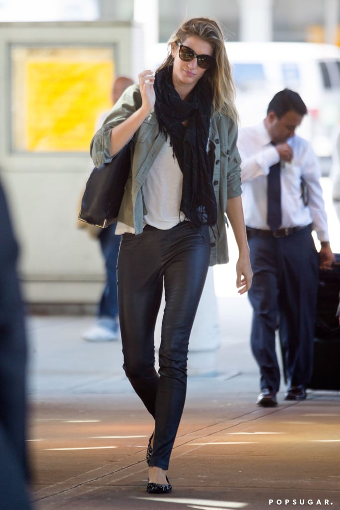 Gisele Bündchen landed at NYC's JFK airport on Friday.