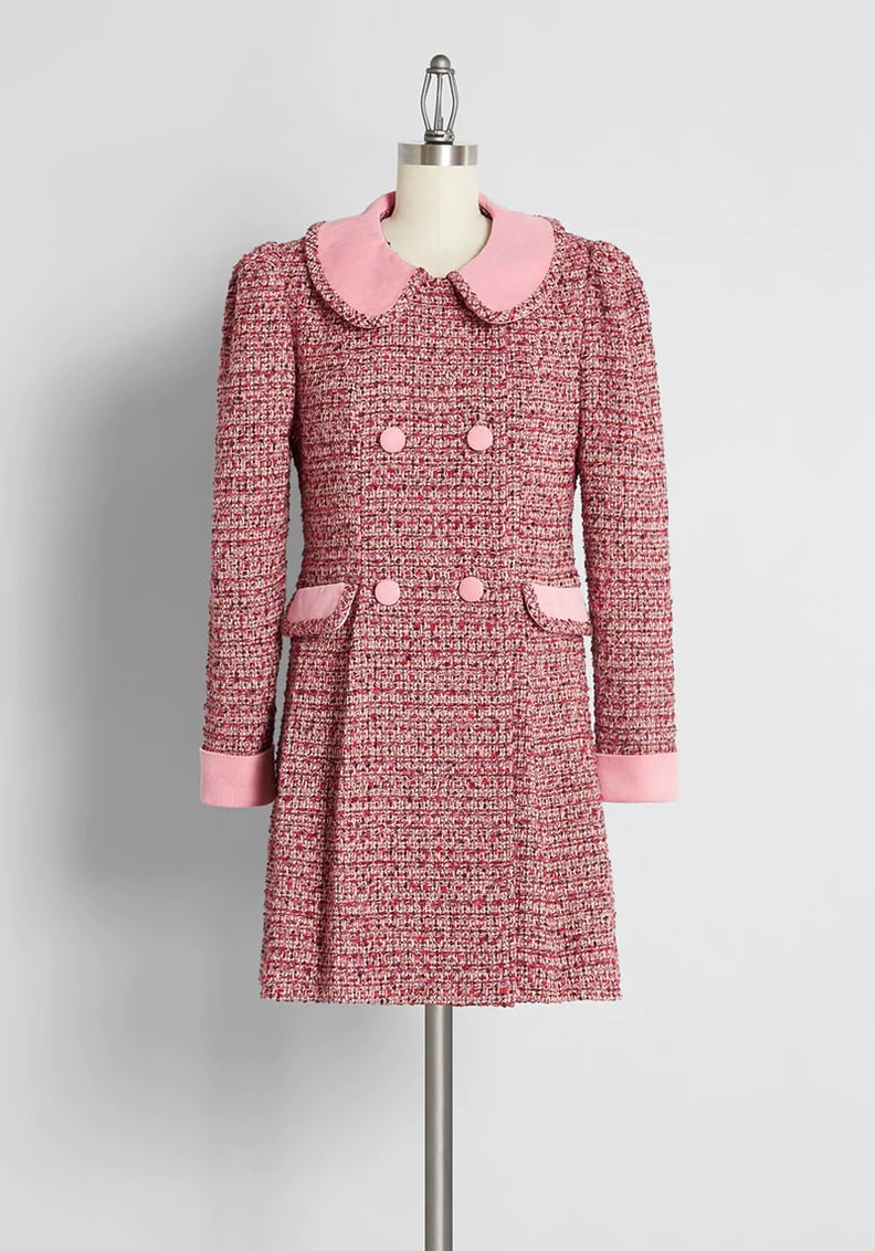 A Pink Coat: Modcloth Dream a Little Dream Of 'Tweed' Coat