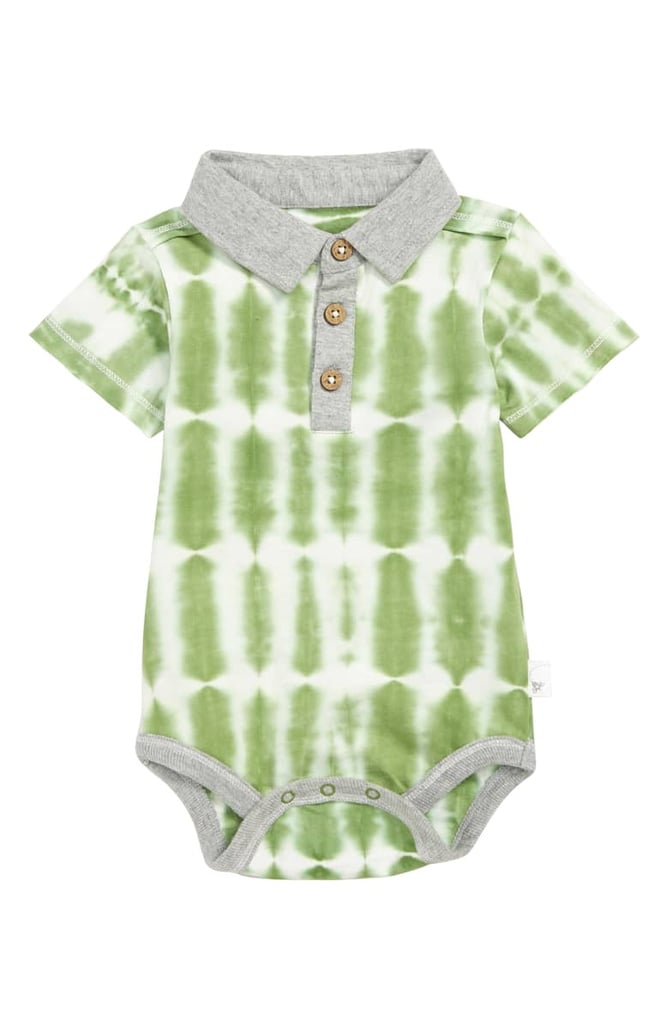 Burt's Bees Baby Tie Dye Organic Cotton Polo Bodysuit