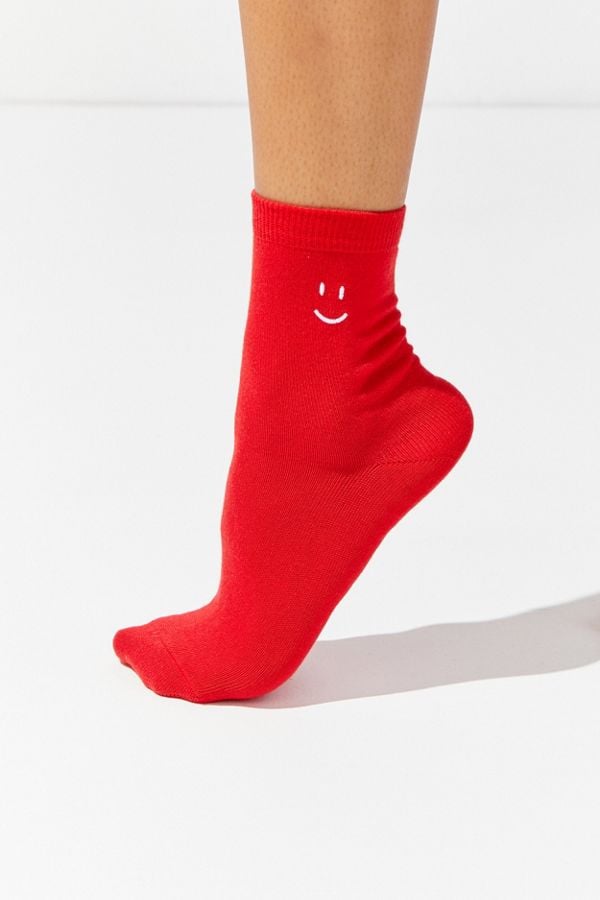 UO Smiley Crew Socks