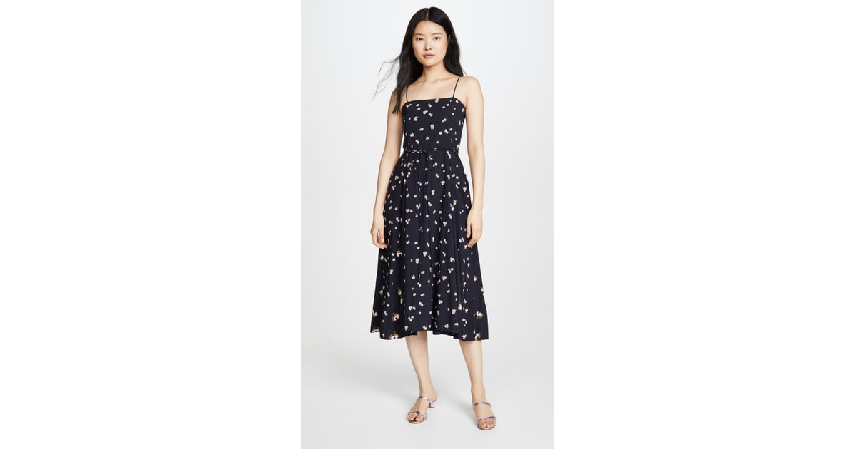 Vince mixed ditsy hibiscus on sale dress