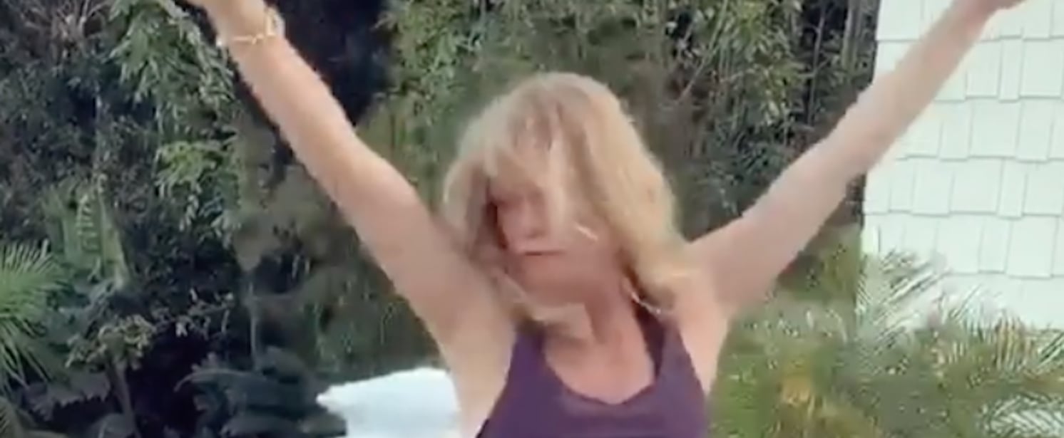 Watch Goldie Hawn Energetically Dance To Dance Monkey Popsugar Celebrity