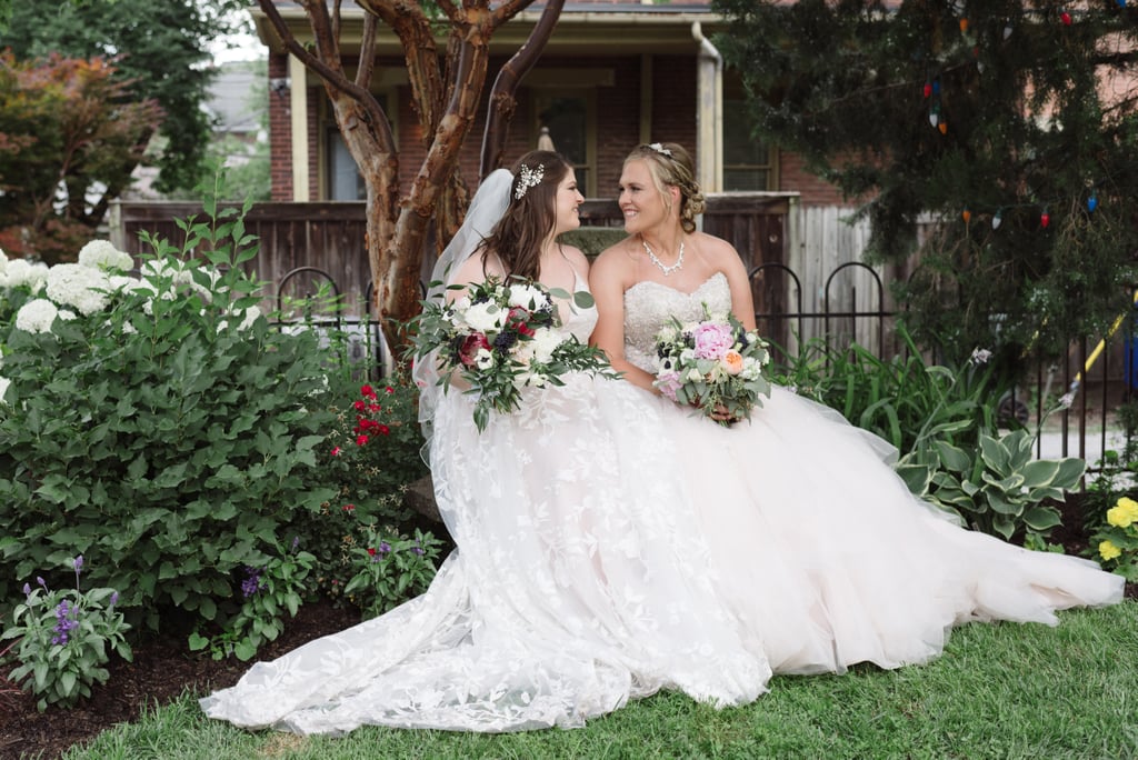 Kaila and Brittany stunned at their outdoor garden wedding in Columbus, OH.