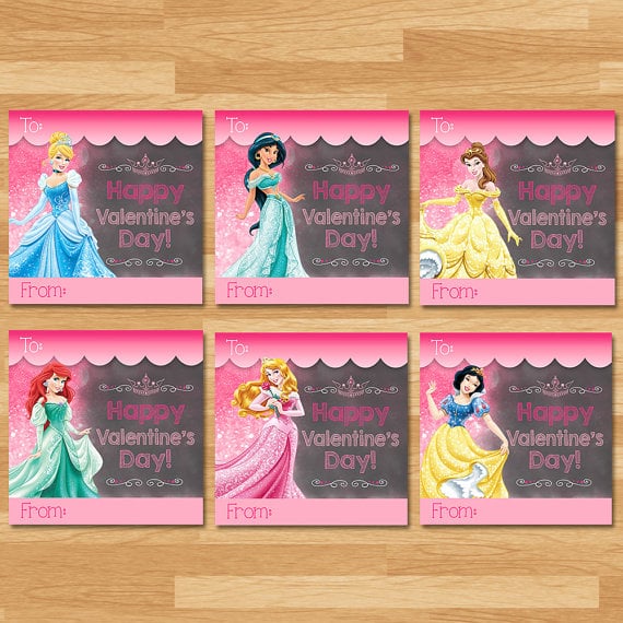 Disney princesses valentines