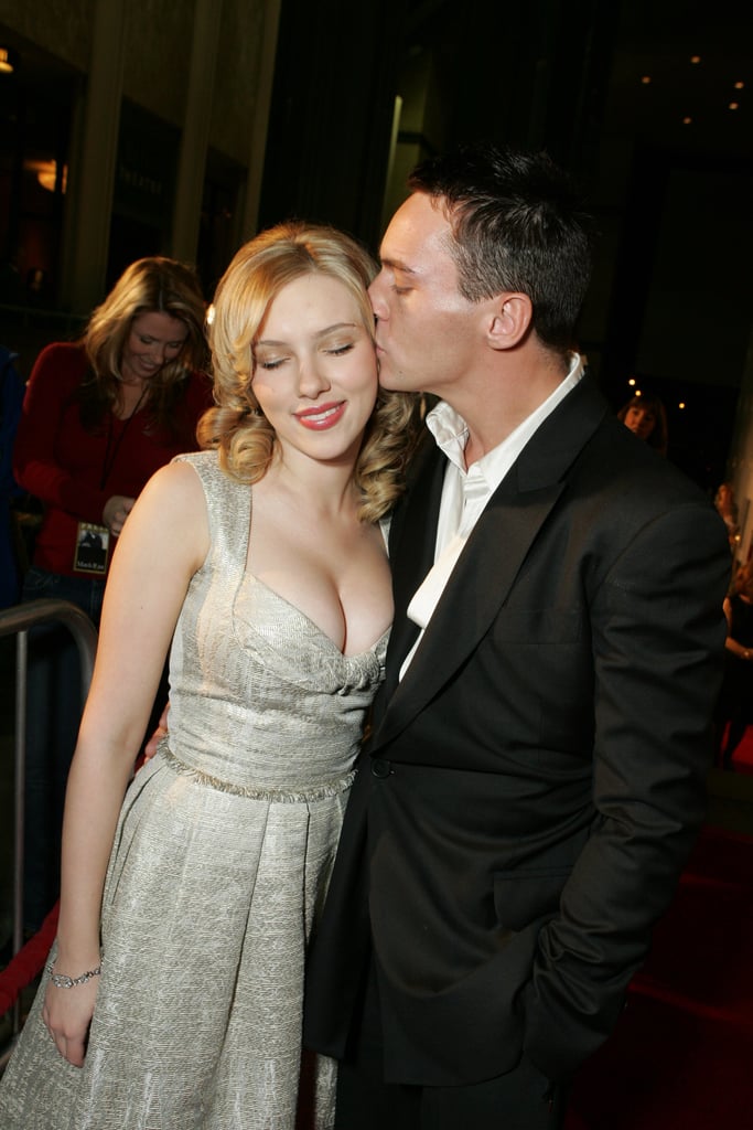 Scarlett shared a sweet moment with Jonathan Rhys Meyers at the premiere of Match Point in 2005.
