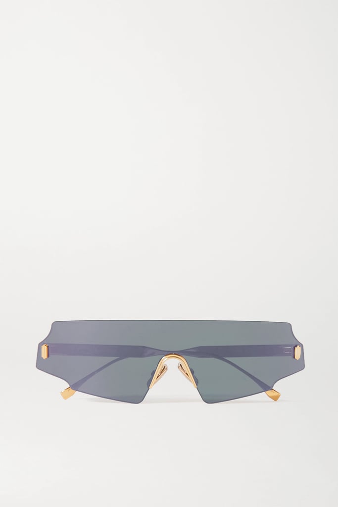 Fendi Pink D-Frame Rose Gold-Tone Sunglasses