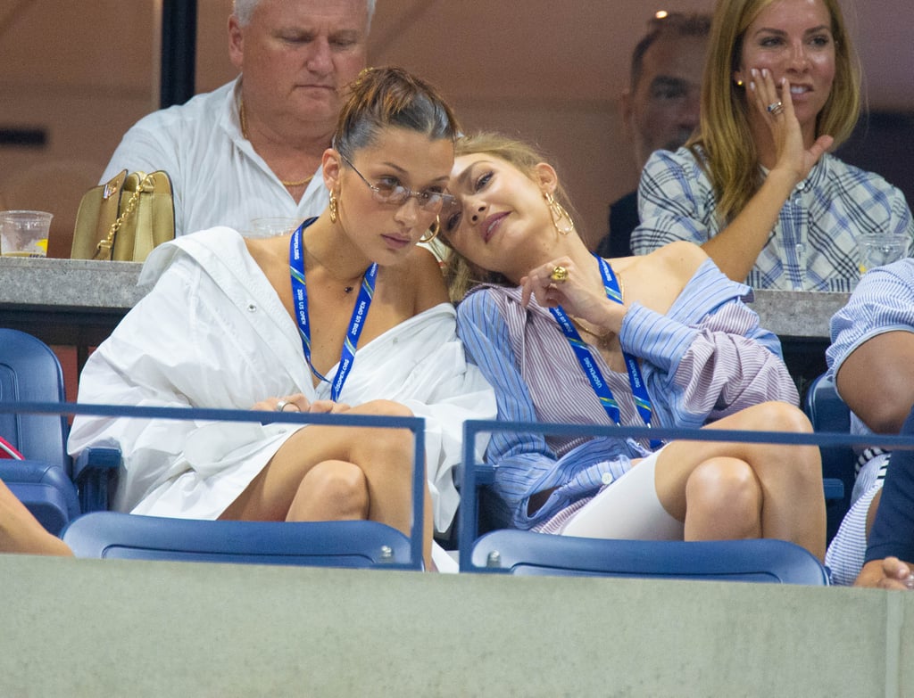 Gigi and Bella Hadid at US Open in Button-Downs 2018
